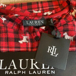 New Ralph Lauren Brushed Knit Pajama Set L